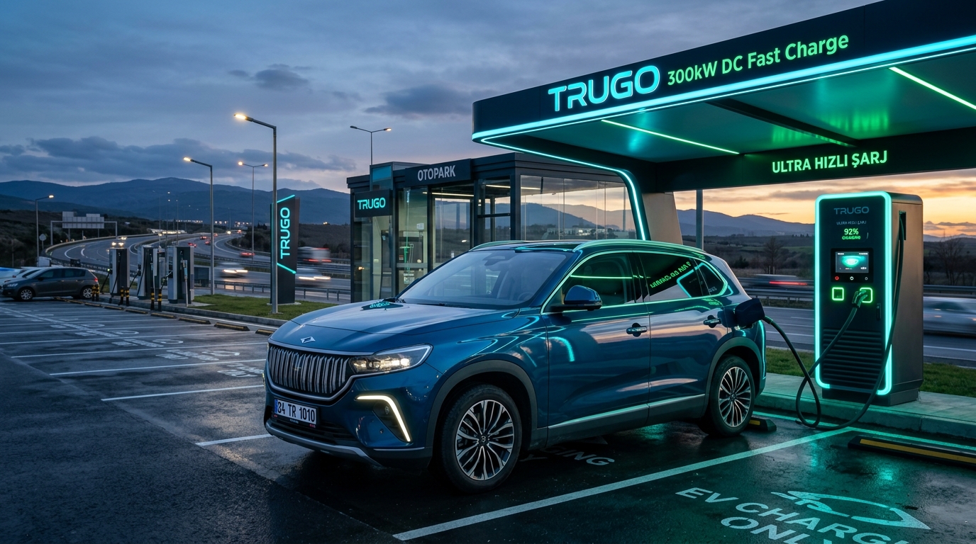 Togg T10X Trugo 300kW HPC Şarj İstasyonunda